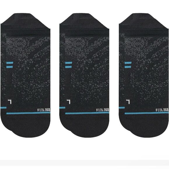 Stance Performance 3 Pack Men's Medium Tab Height Freshtek Athletic Socks Black - Picture 2 of 6